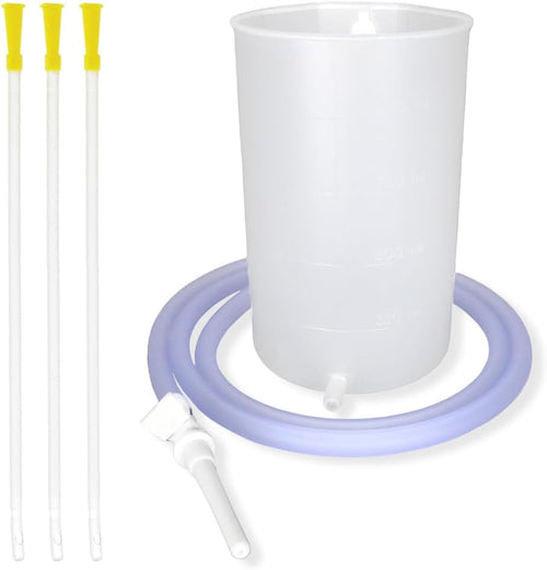 Set Clismă Premium Dr. Wunder® 1 litru incl. 3x Sonde Rectale (40 cm) – Fabricat în Germania | Set complet de irigatoare de înaltă calitate pentru curățarea igienică a intestinelor | Fără BPA | cu instrucțiuni detaliate