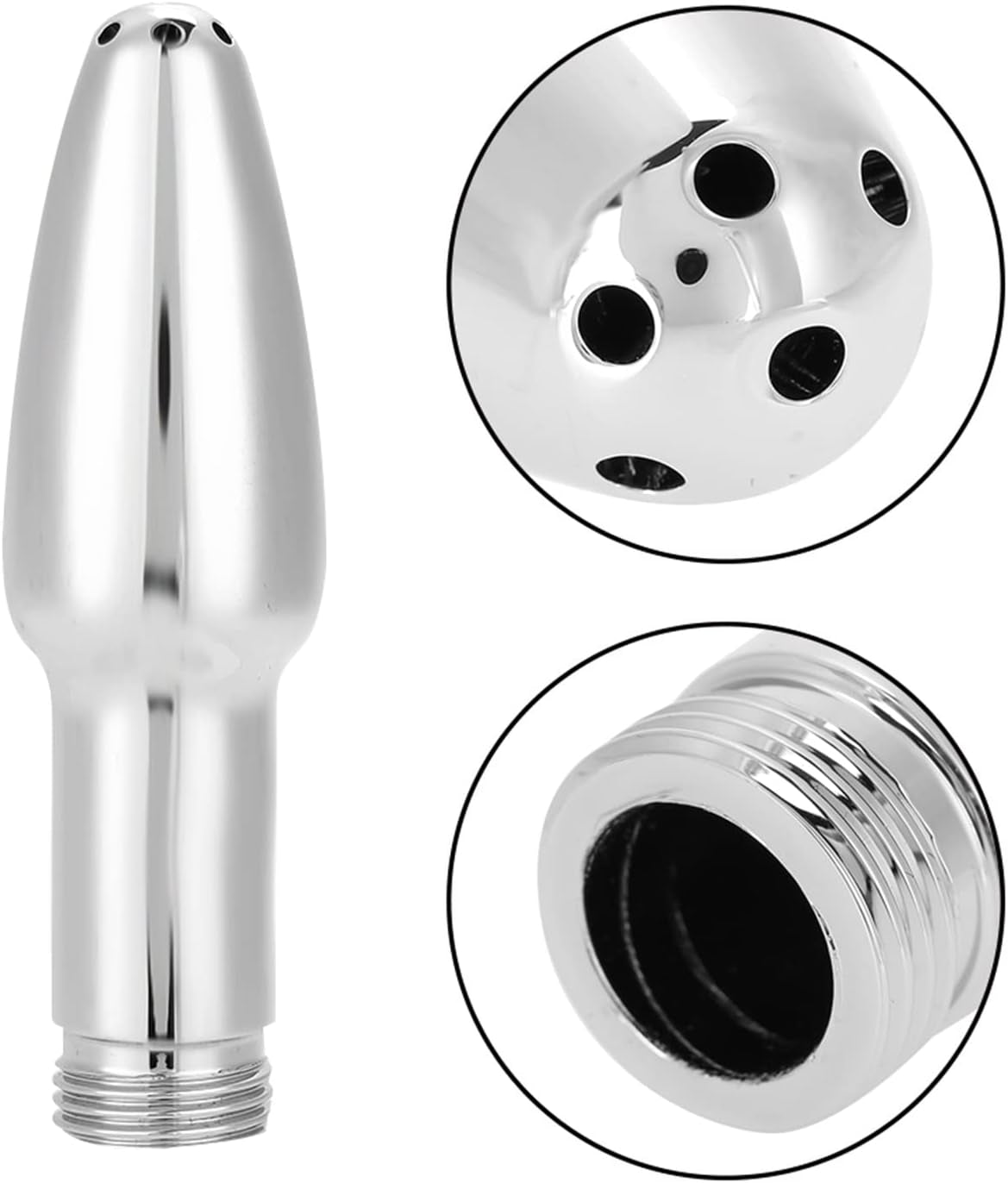 Atașament bideu, cap de duș metalic de înaltă calitate cu 5 jeturi de masaj pentru îngrijire intimă, cap de duș din aliaj de zinc pentru curățarea vaginală și igiena personală în baie