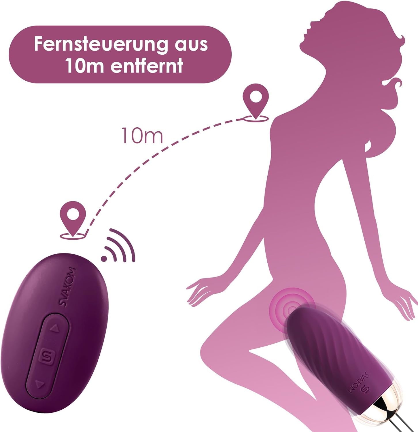 Ou vibrant deluxe cu telecomandă, seturi de vibratoare pentru femei, stimulare clitoridiană și a punctului G, jucării sexuale cu dildo vibrator anal cu 26 de moduri, jucării sexuale SVAKOM pentru femei și cupluri, jucării sexuale erotice