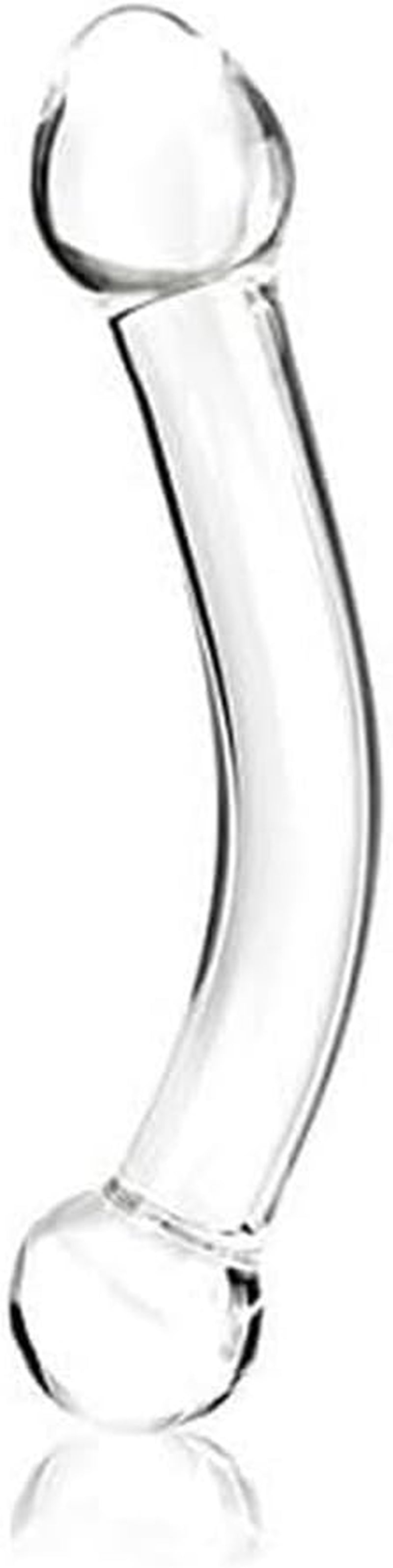 Dildo pentru punctul G, fabricat din material transparent