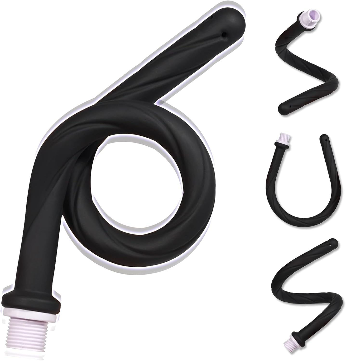 Cap de duș pentru clismă, furtun atașabil (prelungire 430 mm), accesoriu pentru duș anal, cap de duș, duș vaginal. Poate fi luat și în deplasare.