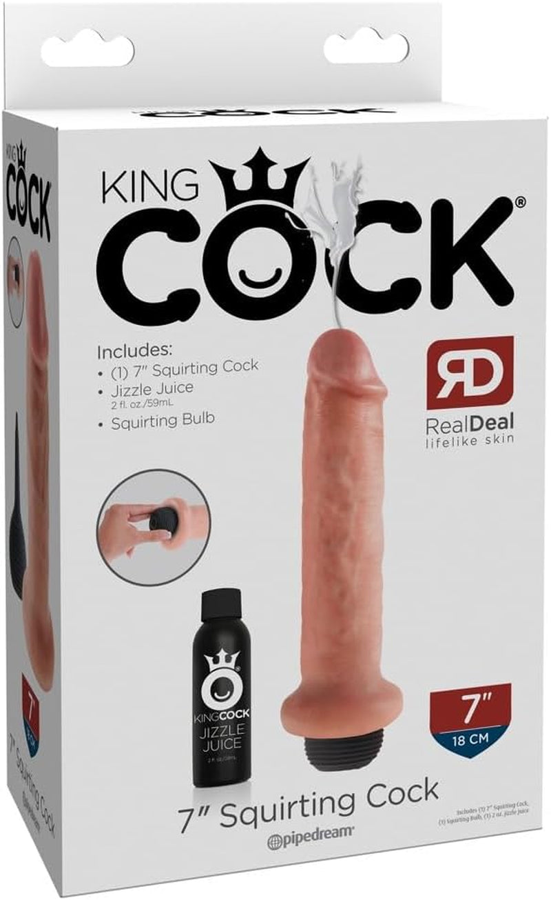 - Coadă de cocoș rege care ejaculează, 18 cm, culoarea pielii