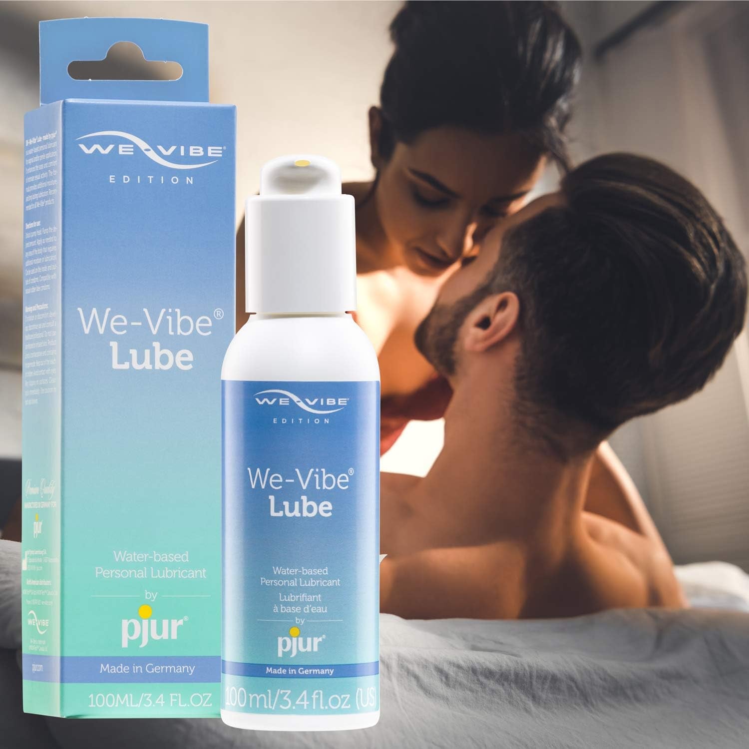 Lubrifiant We-Vibe de la pjur - Lubrifiant pe bază de apă pentru utilizare cu jucăriile We-Vibe - Fabricat în Germania - Pentru femei și bărbați (100 ml)