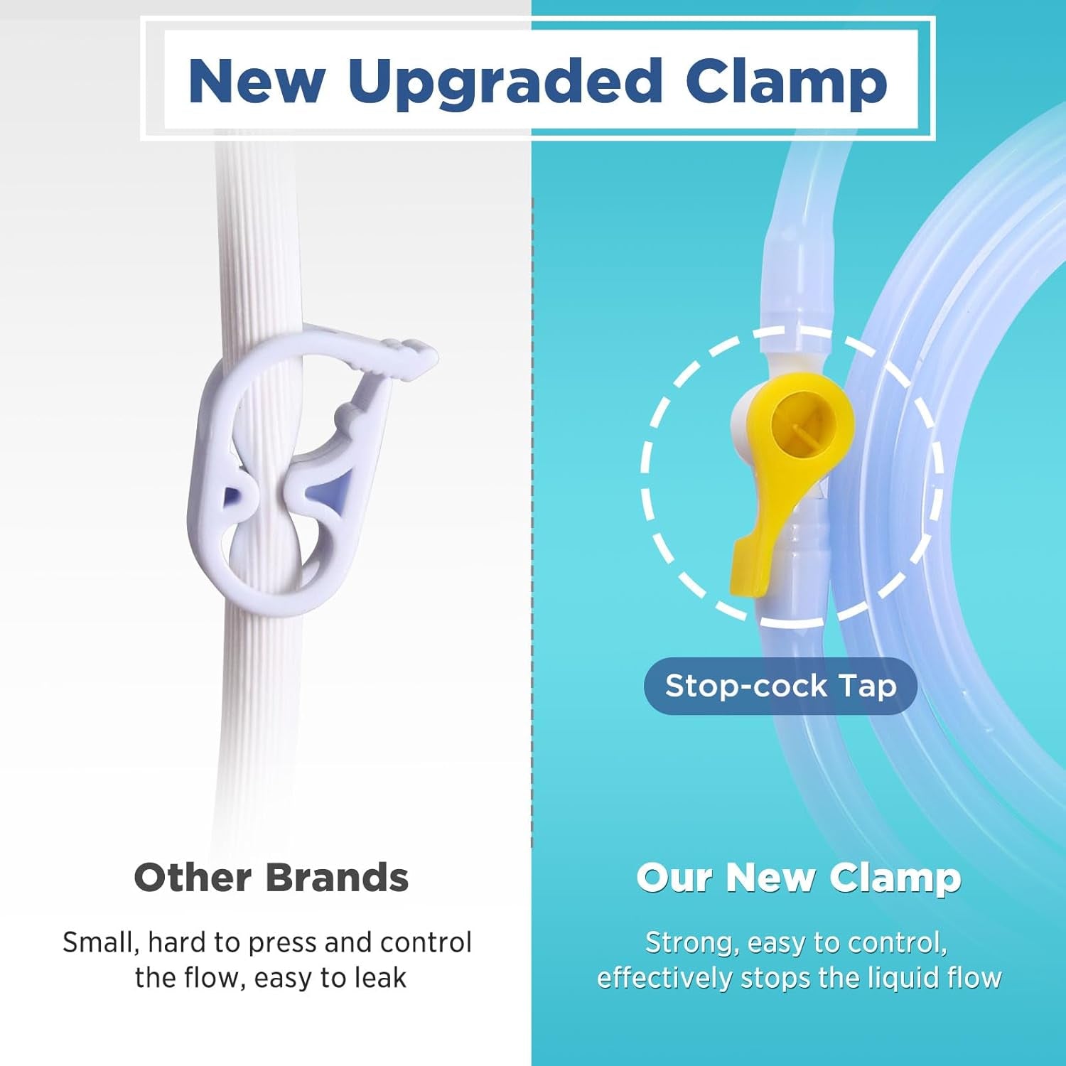 Kit de clismă reutilizabil de 2 litri pentru curățarea colonului, pungi de clismă pentru curățarea detoxifierii colonului, clisme cu tub lung din silicon, 4 vârfuri, debit controlat de apă, set de irigator de călătorie