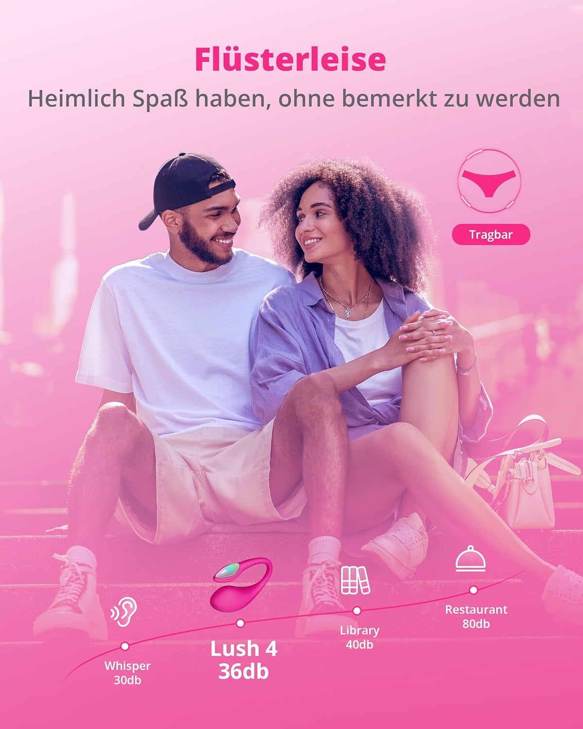 Vibrator LOVENSE Lush 4, jucărie sexuală pentru cupluri, vibrator pentru punctul G pentru femei, vibrator portabil cu telecomandă și lumină LED, impermeabil IPX7, vibrator silențios pentru cupluri controlat prin aplicație, jucării sexuale, roz