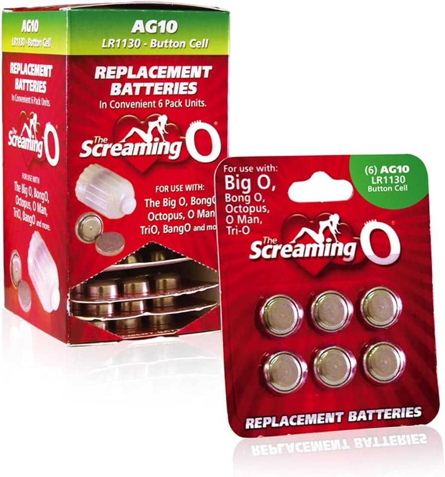 Baterii AG10 LR1130 pentru modelele Big O/Bong O/O Man/Tri-O, 6 bucăți