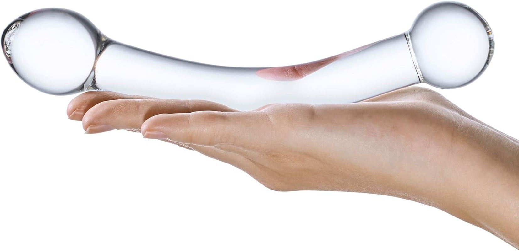 Dildo pentru punctul G, fabricat din material transparent