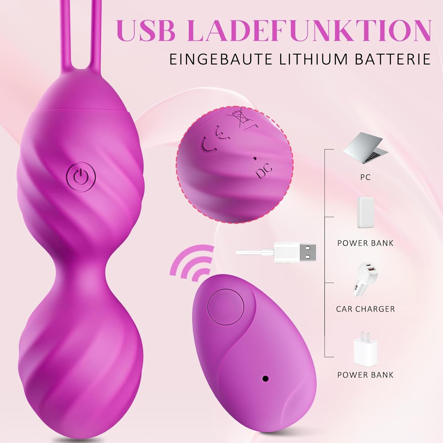 Seturi de vibratoare pentru femei, vibratoare impermeabile tip glont, bile Kegel pentru strângere: strângere vaginală, stimulare a punctului G și a clitorisului, jucării sexuale cu telecomandă wireless