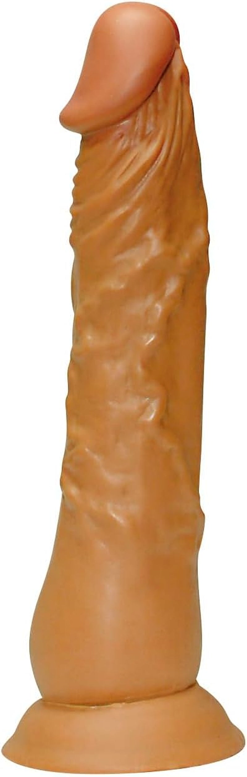 Dildo „Latin Lover” - dildo stimulant pentru penis pentru femei și bărbați, cu textură intensă și ventuză, realist, nuanță deschisă a pielii