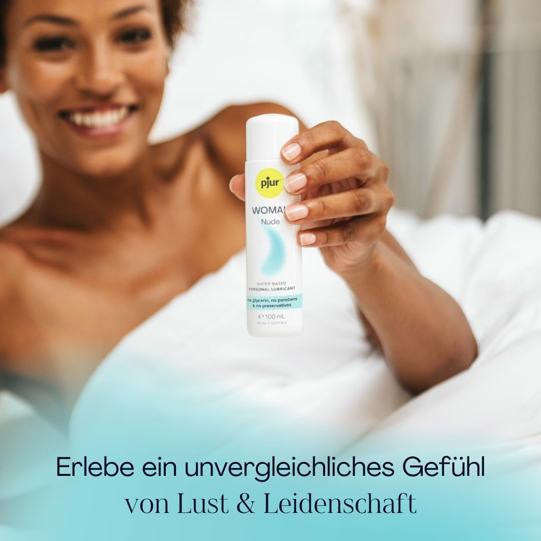 pjur WOMAN Nude (100ml) - Lubrifiant natural pe bază de apă - fără conservanți și parabeni - special conceput pentru femei