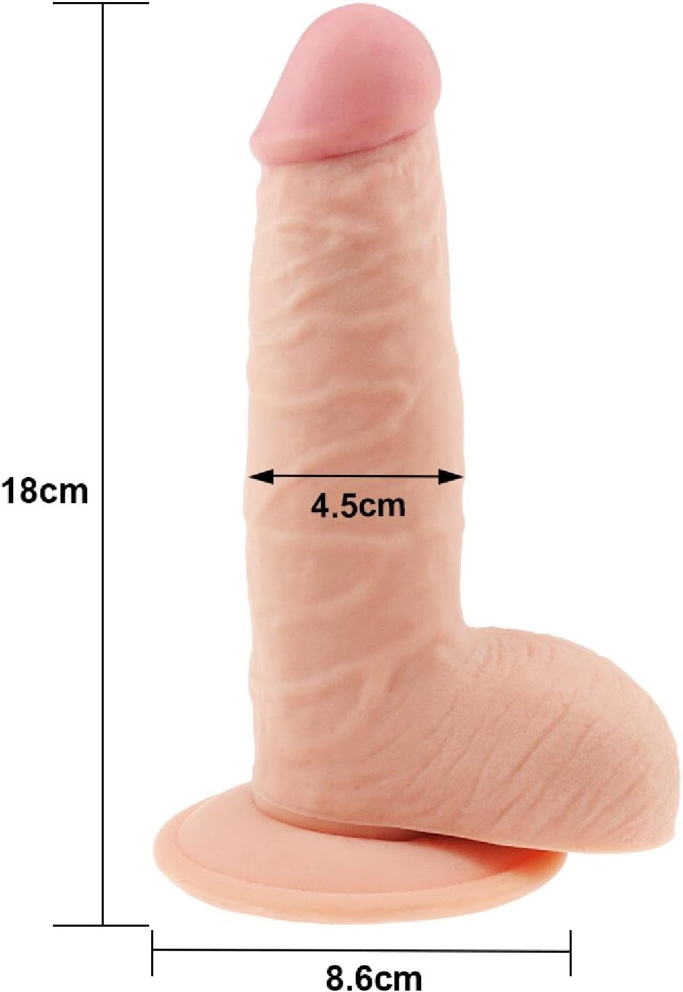 Dildo realist Lovetoy The Ultra Soft Dude, culoare nud, 7.5 (Ø 4.5x19 cm)