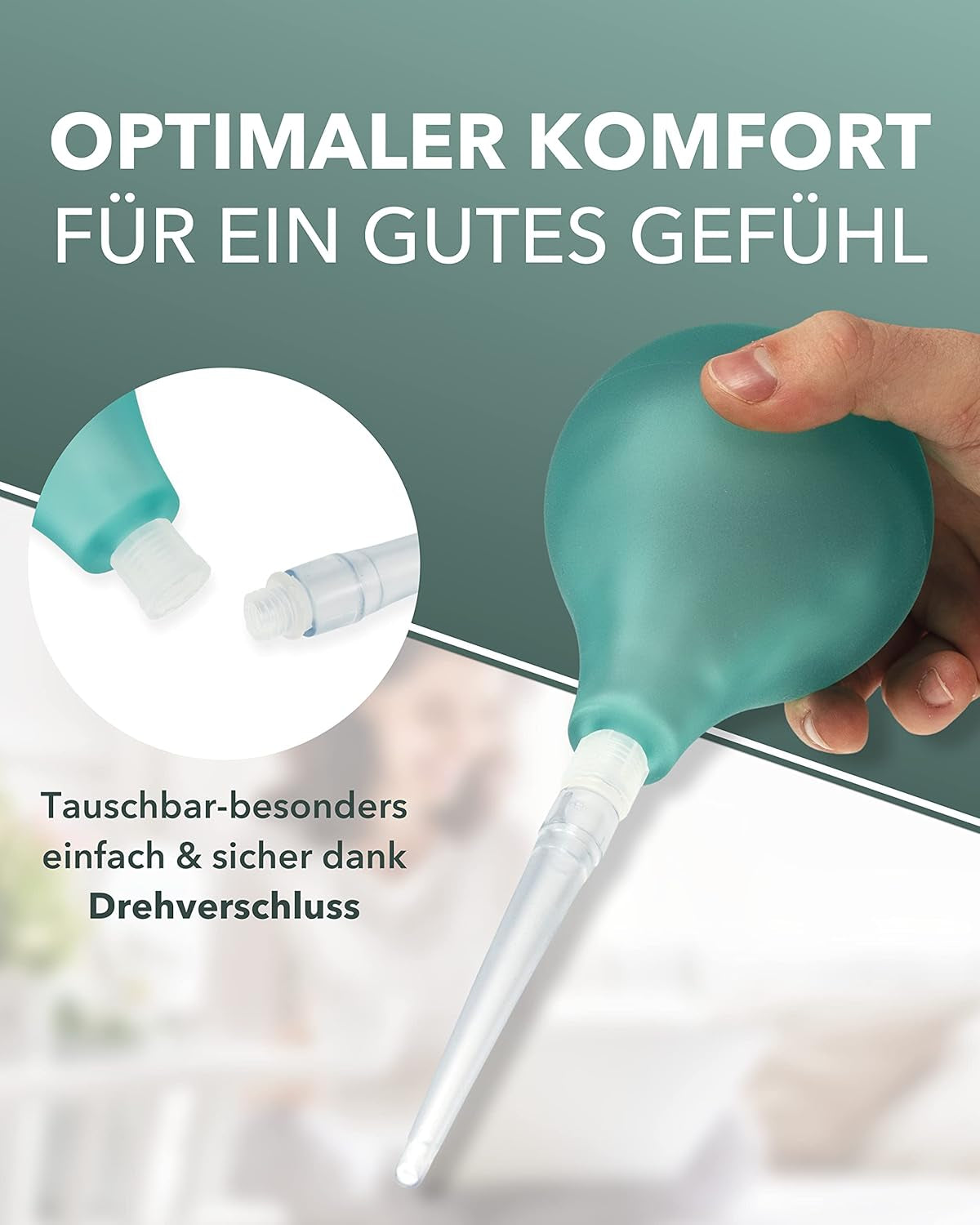 Clismă igienică EBENTHAL-VITAL inclusiv instrucțiuni - curățarea colonului fără BPA - clismă pentru irigarea colonului - set de curățare a colonului de înaltă calitate 225 ml