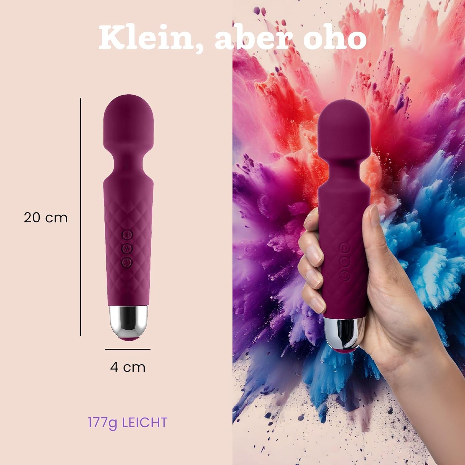 Vibrator pentru femei - Masaj silențios și puternic + baterie reîncărcabilă - Jucărie sexuală cu 20 de modele de vibrații și 8 niveluri de viteză - Dildo wireless pentru clitoris, punct G - Oliver James