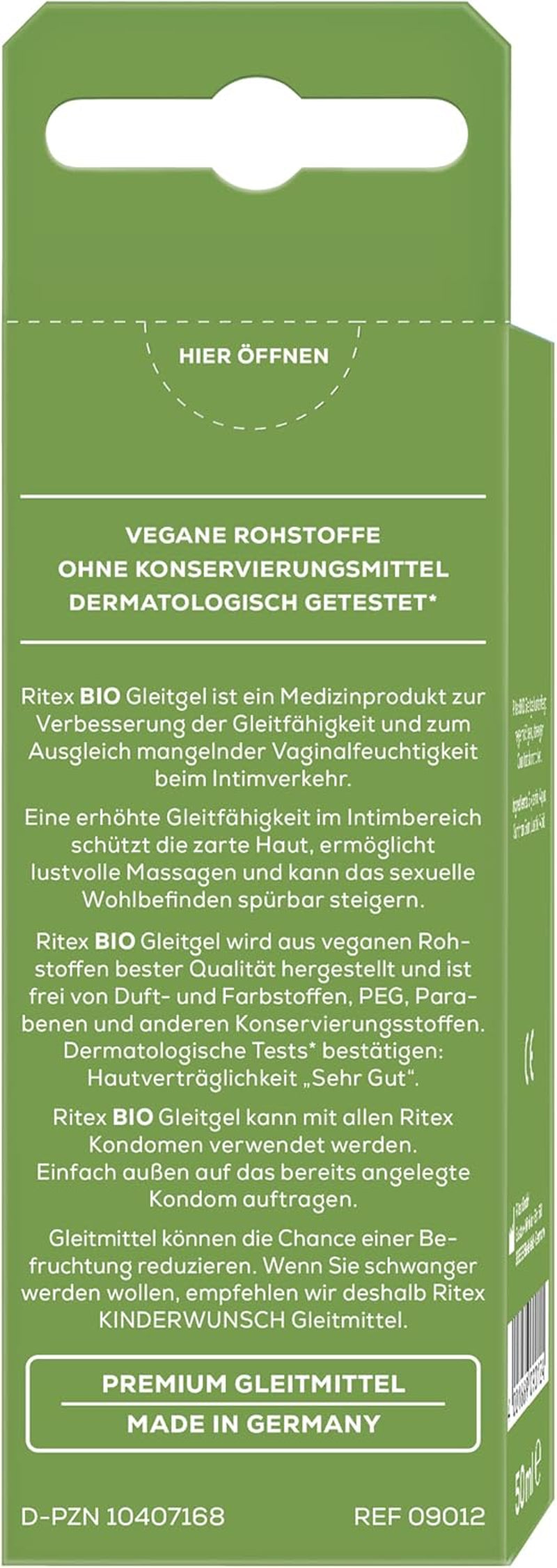 Lubrifiant Ritex Bio, vegan, 50 ml