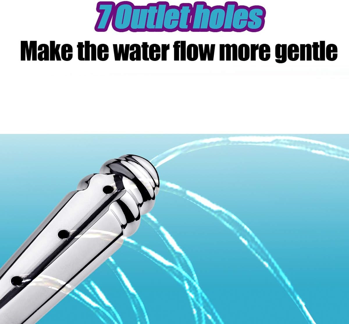 Cap de duș metalic pentru clisme și dușuri vaginale, duș de curățare anală Enemator pentru bărbați și femei - cap de duș portabil, bideu pentru femei însărcinate, furtun de duș de 59 inch (mic)
