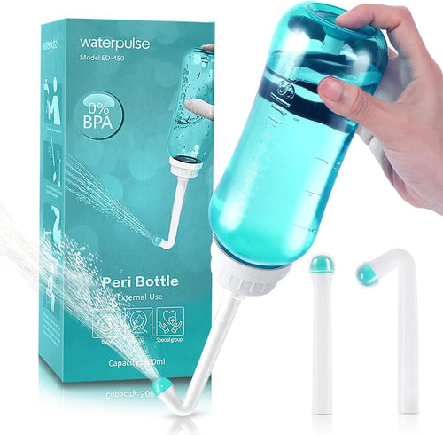 Podusche Portable Bidet 450 ml - Bidet Handbrause mit 2 Düsen für Vaginal Dusche, Klistier, Analdusche für Mann Frau, Travel Bidet Intimdusche für Reisen