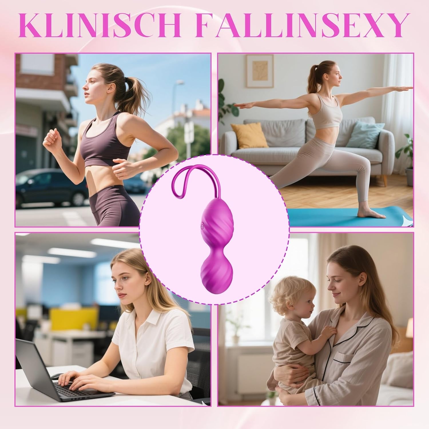 Seturi de vibratoare pentru femei, vibratoare impermeabile tip glont, bile Kegel pentru strângere: strângere vaginală, stimulare a punctului G și a clitorisului, jucării sexuale cu telecomandă wireless