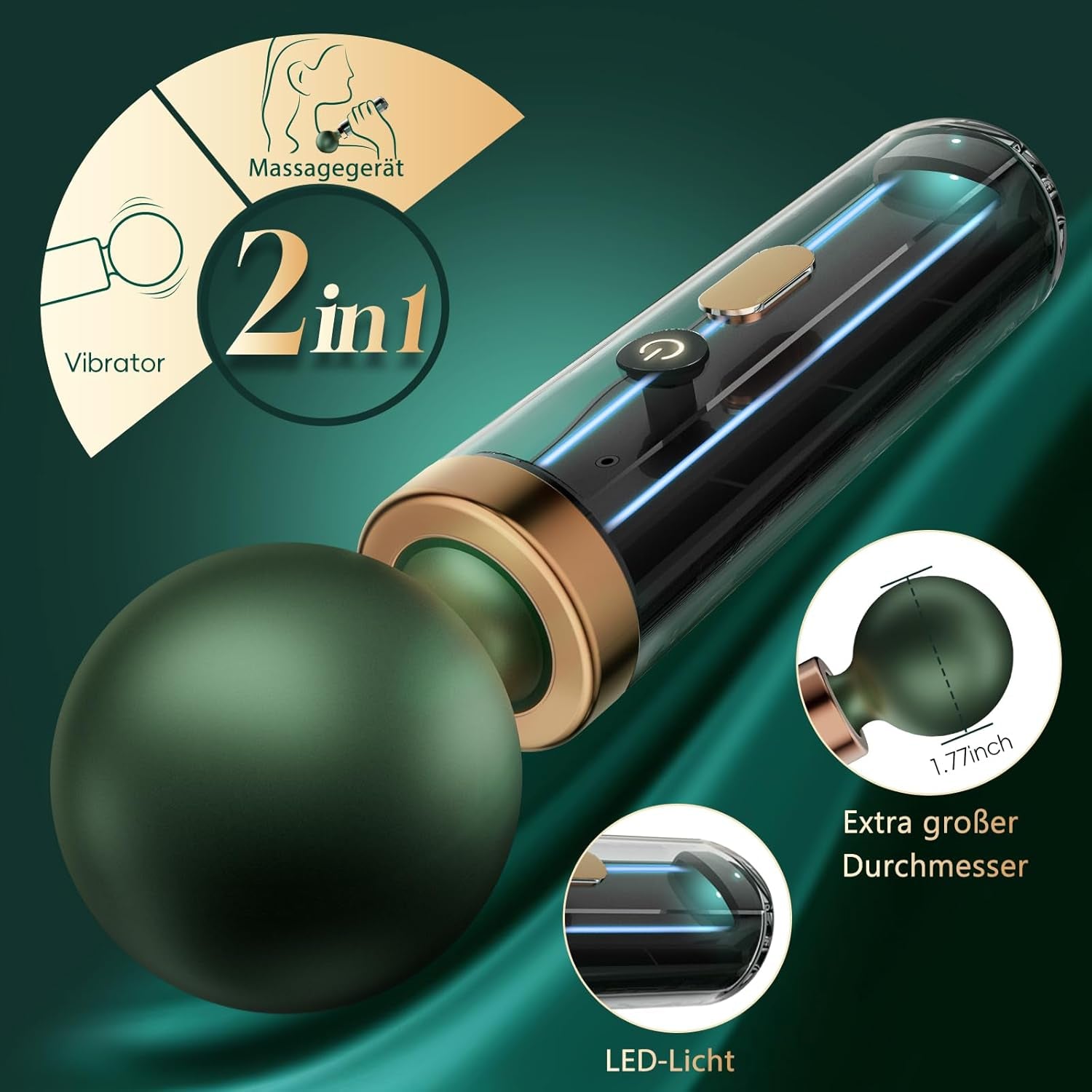 Jucărie sexuală vibratoare Magic Wand pentru femei, mini masaj cu vibrații pentru femei cu 10 moduri de vibrație, masaj silențios și puternic, partener sexual extrem