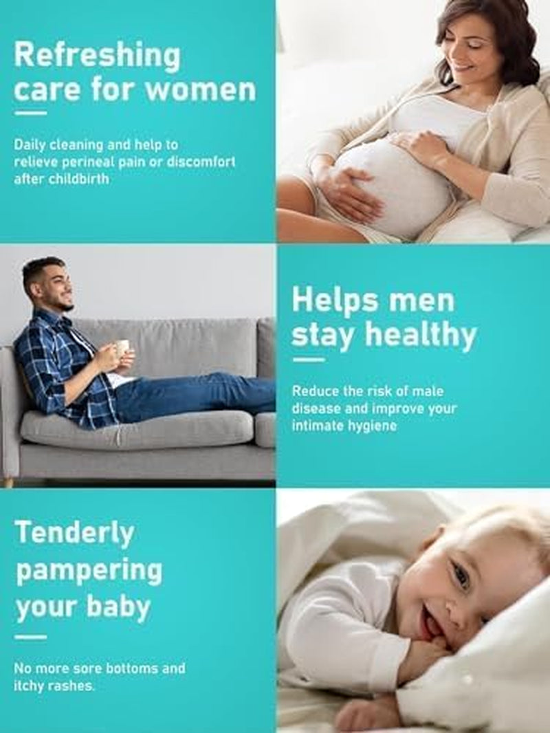 Podusche Portable Bidet 450 ml - Bidet Handbrause mit 2 Düsen für Vaginal Dusche, Klistier, Analdusche für Mann Frau, Travel Bidet Intimdusche für Reisen