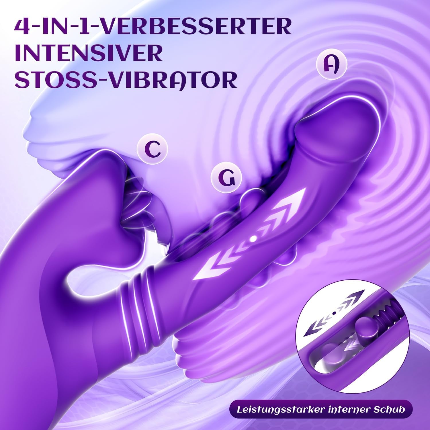 Vibrații pentru femei, vibrator dildo cu funcție de penetrare internă, jucărie sexuală pentru femei cu 9 moduri de linge-limba, 9 de penetrare și 9 de vibrație, set vibrator, set de jucării sexuale pentru punctul G și clitorisul femeilor