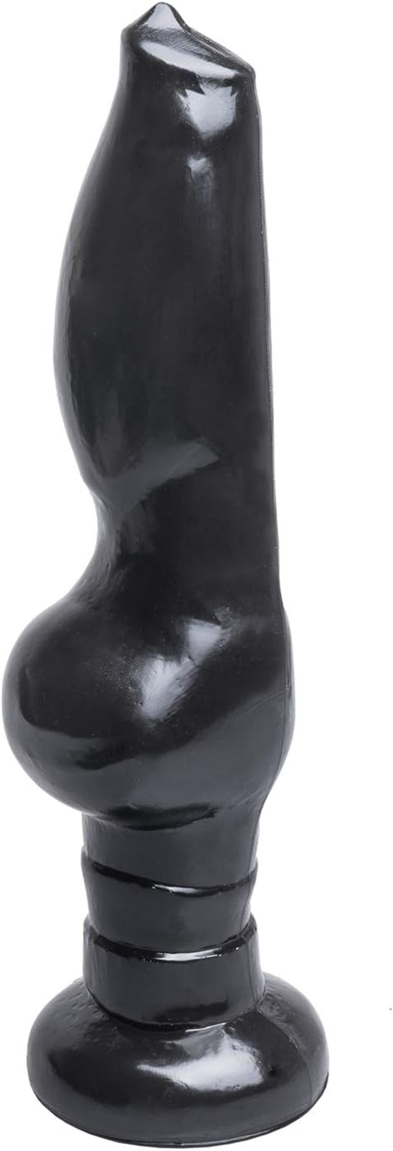 Dildo animal „Vulpe” aprox. 31 x 5,5-7,0 cm, negru, replică realistă