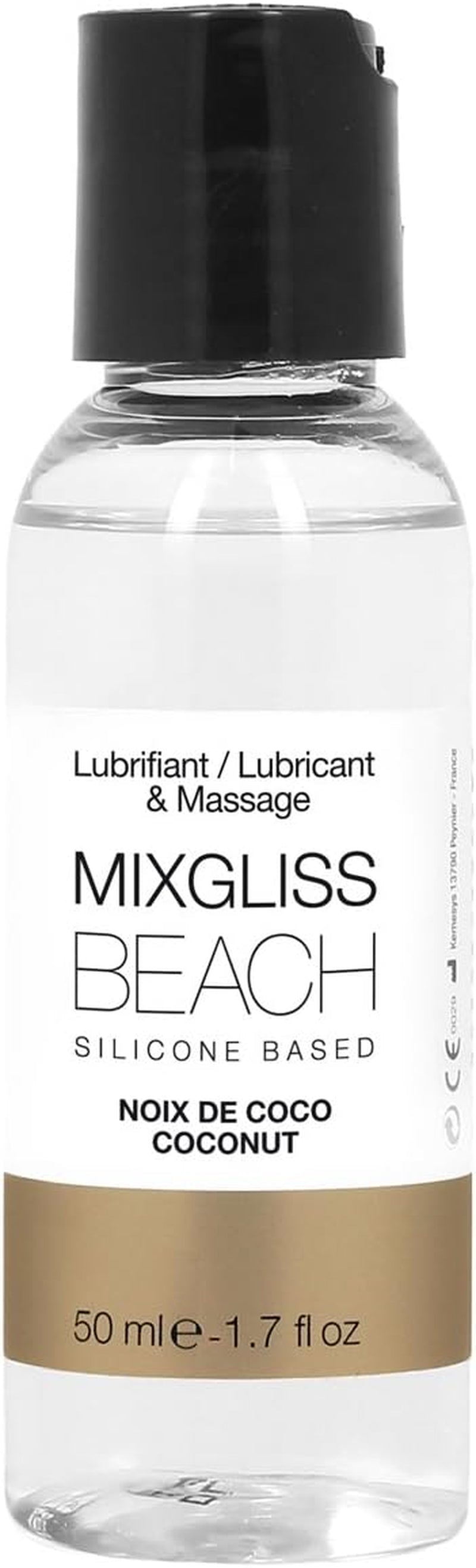 BEACH, Ulei de masaj și lubrifiant premium 2 în 1 pe bază de silicon, Nucă de cocos, 50 ml