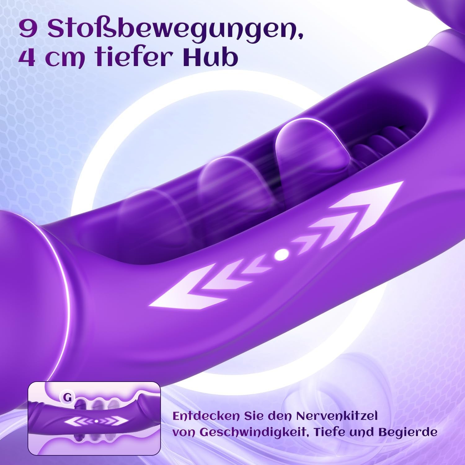 Vibrații pentru femei, vibrator dildo cu funcție de penetrare internă, jucărie sexuală pentru femei cu 9 moduri de linge-limba, 9 de penetrare și 9 de vibrație, set vibrator, set de jucării sexuale pentru punctul G și clitorisul femeilor