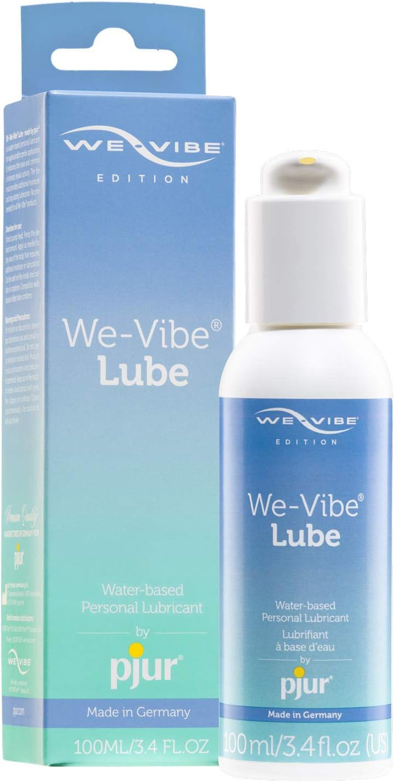 Lubrifiant We-Vibe de la pjur - Lubrifiant pe bază de apă pentru utilizare cu jucăriile We-Vibe - Fabricat în Germania - Pentru femei și bărbați (100 ml)