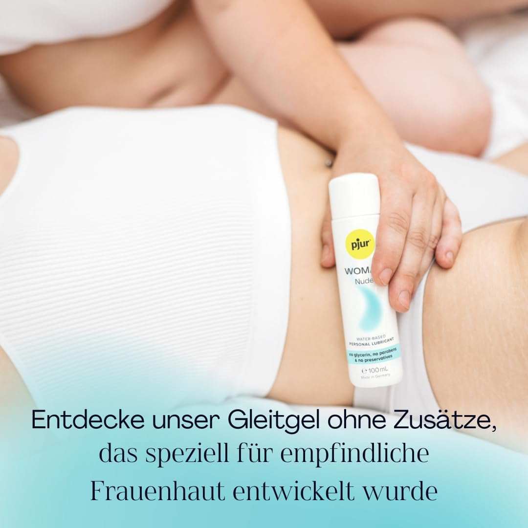 pjur WOMAN Nude (100ml) - Lubrifiant natural pe bază de apă - fără conservanți și parabeni - special conceput pentru femei