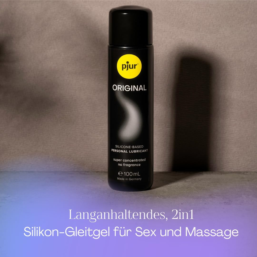 pjur ORIGINAL (100ml) - Lubrifiant siliconic premium - lubrifiere de lungă durată, fără aderență - foarte economic și potrivit pentru prezervative