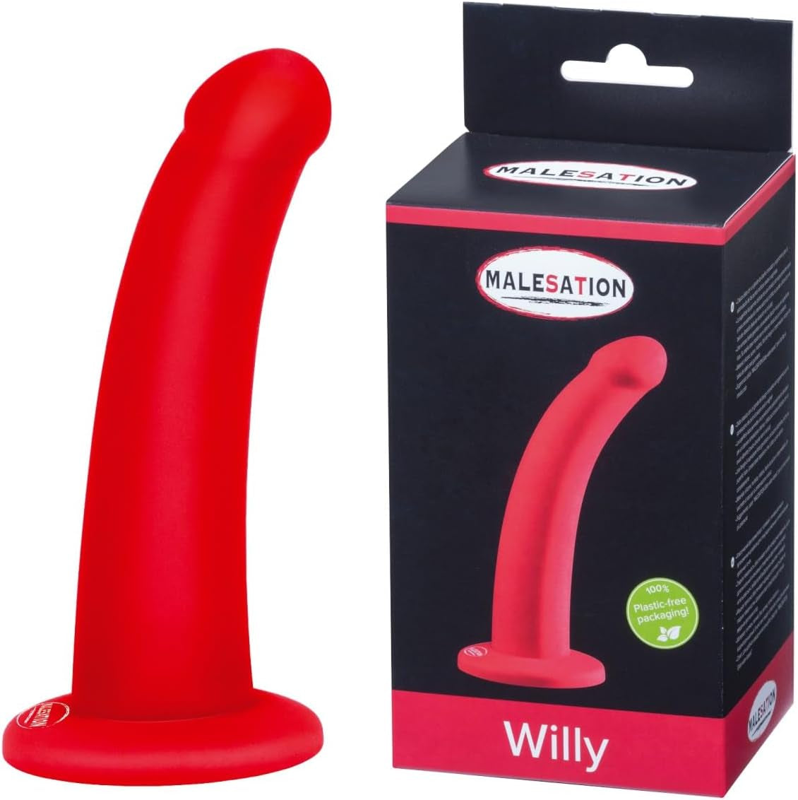 Dildo Willy roșu, pachet de 1