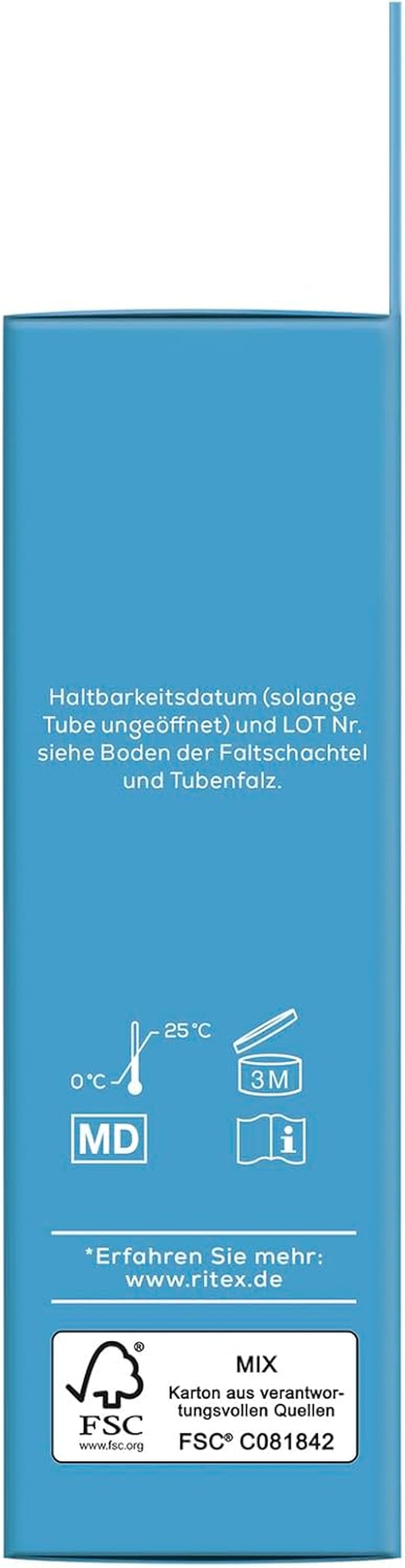 Ritex Hydro Sensitive Gel – Lubrifiant natural pe bază de apă, 2 x 50 ml, masaj și lubrifiant fără conservanți, parfumuri și coloranți – compatibil cu prezervativele, testat dermatologic, fabricat în Germania