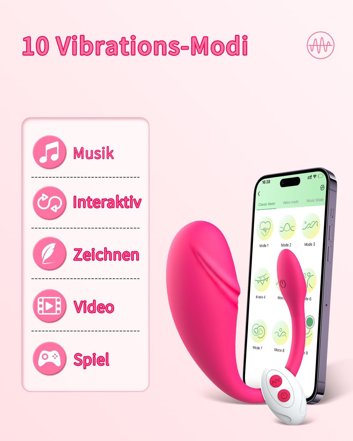 Vibrator cu telecomandă, jucărie sexuală pentru femei, seturi de vibratoare pentru femei cu aplicație, jucării sexuale pentru cupluri, jucării sexuale extreme, ou vibrator silențios, set de jucării sexuale cu dildo pentru femei, clitoris (roz)