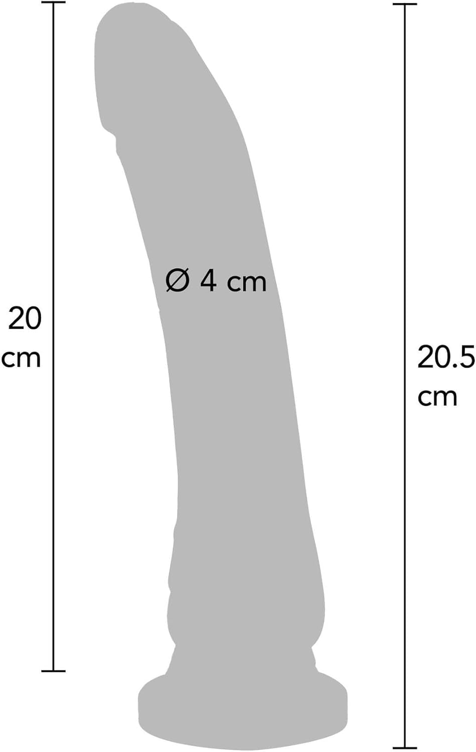 Pachet Get Real Dong de 8 inci (x), culoarea pielii, 20,3 cm, 10163SKIN_