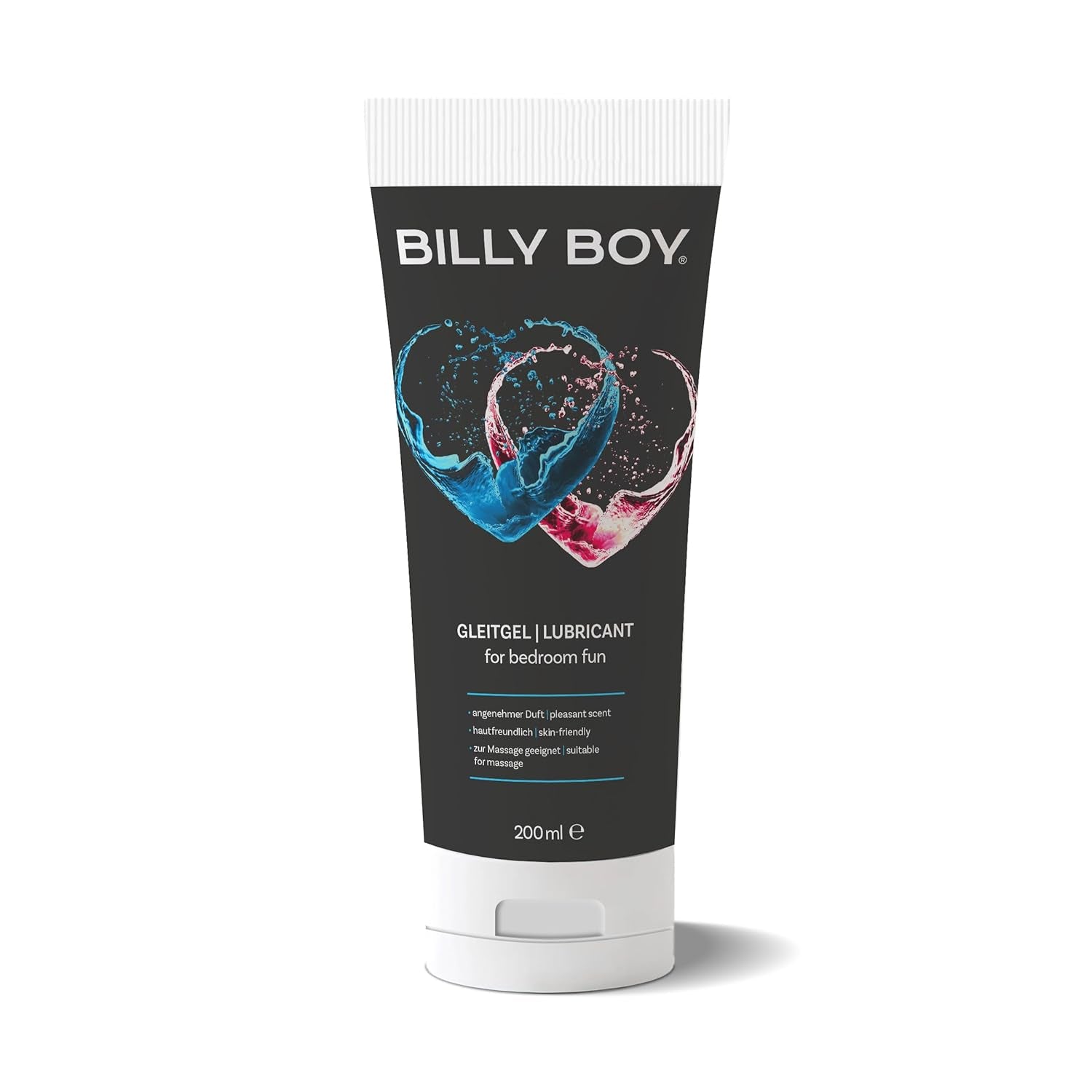 Lubrifiant pe bază de apă Billy Boy cu parfum fructat, negru, 200 ml (1 pachet)