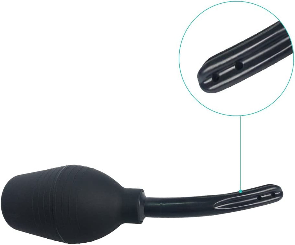 Bec pentru clismă de duș anal, curățitor de clismă de duș vaginal pentru sănătatea femeilor sau bărbaților (310 ml negru)