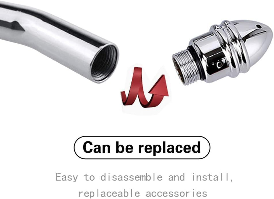 Cap de duș din aluminiu pentru curățarea colonului cu 7 orificii (3 capete și o eprubetă)