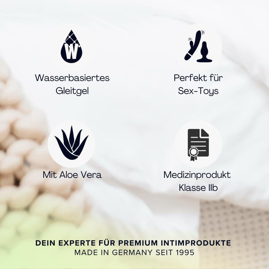 pjur WOMAN Aloe - Lubrifiant pe bază de apă cu aloe vera - pentru pielea sensibilă a femeilor - mai multă distracție și îngrijire în timpul actului sexual (30ml)