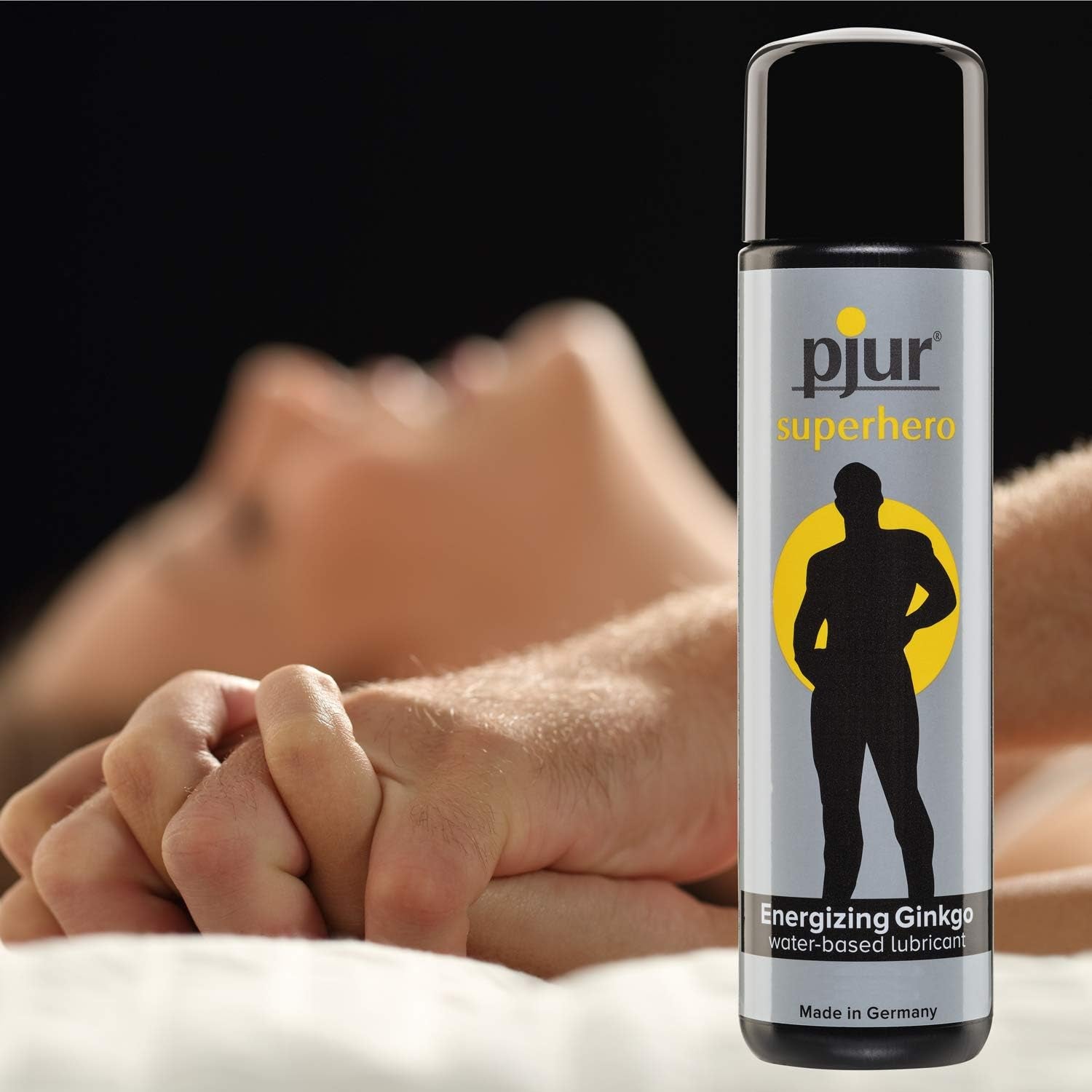 pjur superhero Energizing Glide - Lubrifiant pe bază de apă cu ginkgo - revigorant și stimulant - pentru toți bărbații care își doresc mai mult (30ml)