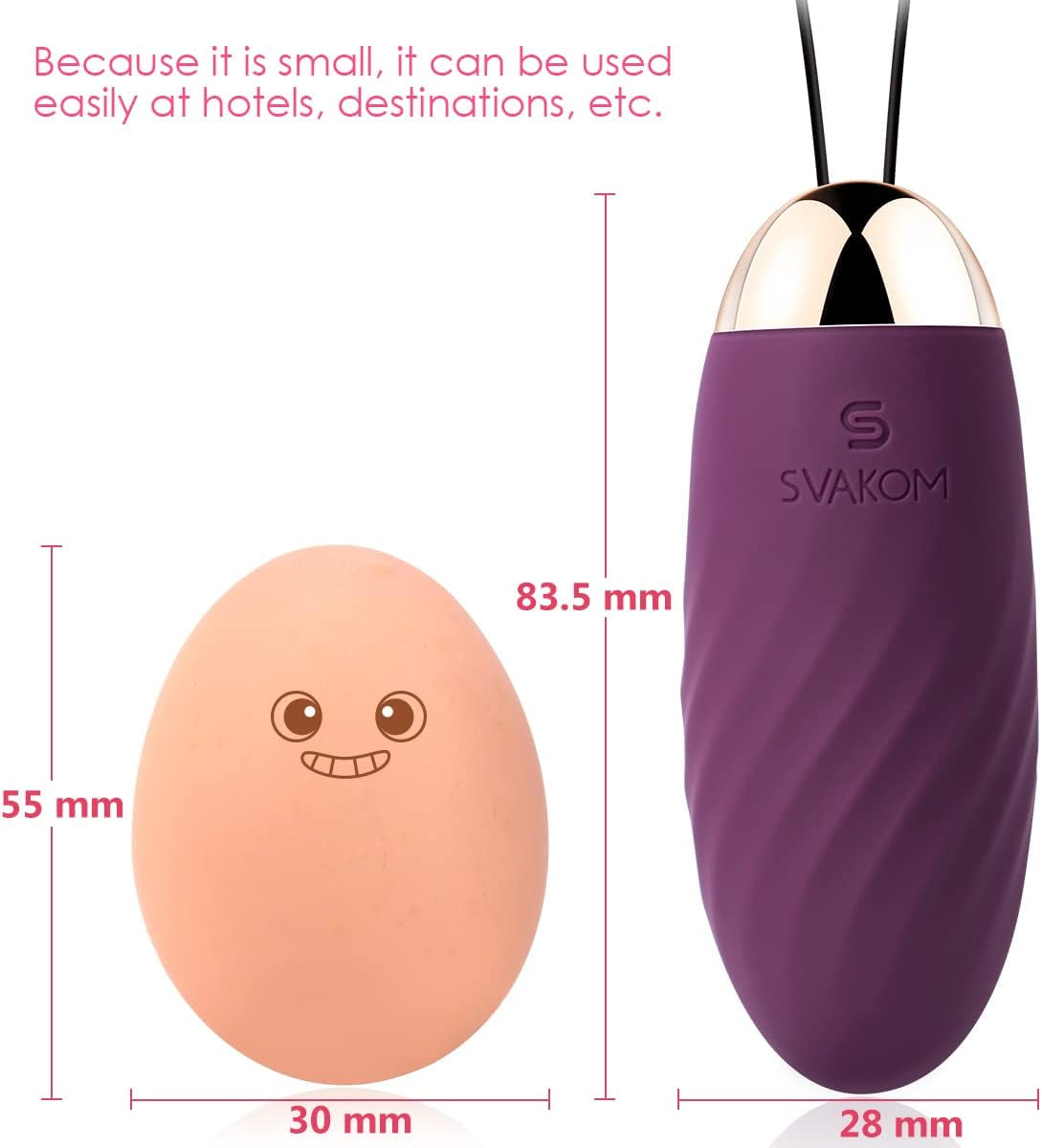 Ou vibrant deluxe cu telecomandă, seturi de vibratoare pentru femei, stimulare clitoridiană și a punctului G, jucării sexuale cu dildo vibrator anal cu 26 de moduri, jucării sexuale SVAKOM pentru femei și cupluri, jucării sexuale erotice