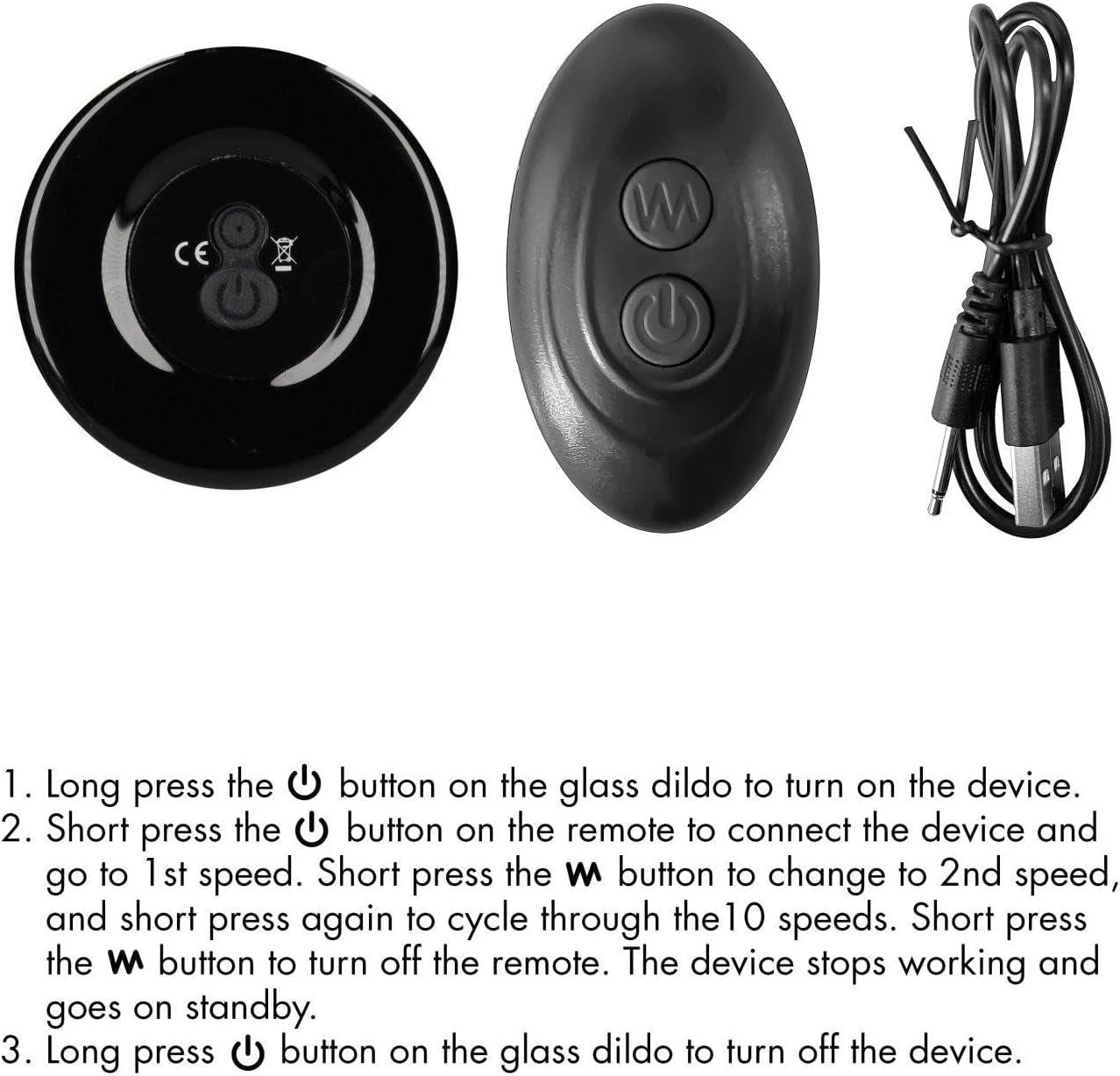 Vibrator Shots Missy Glass CHR038BLK Mărime universală