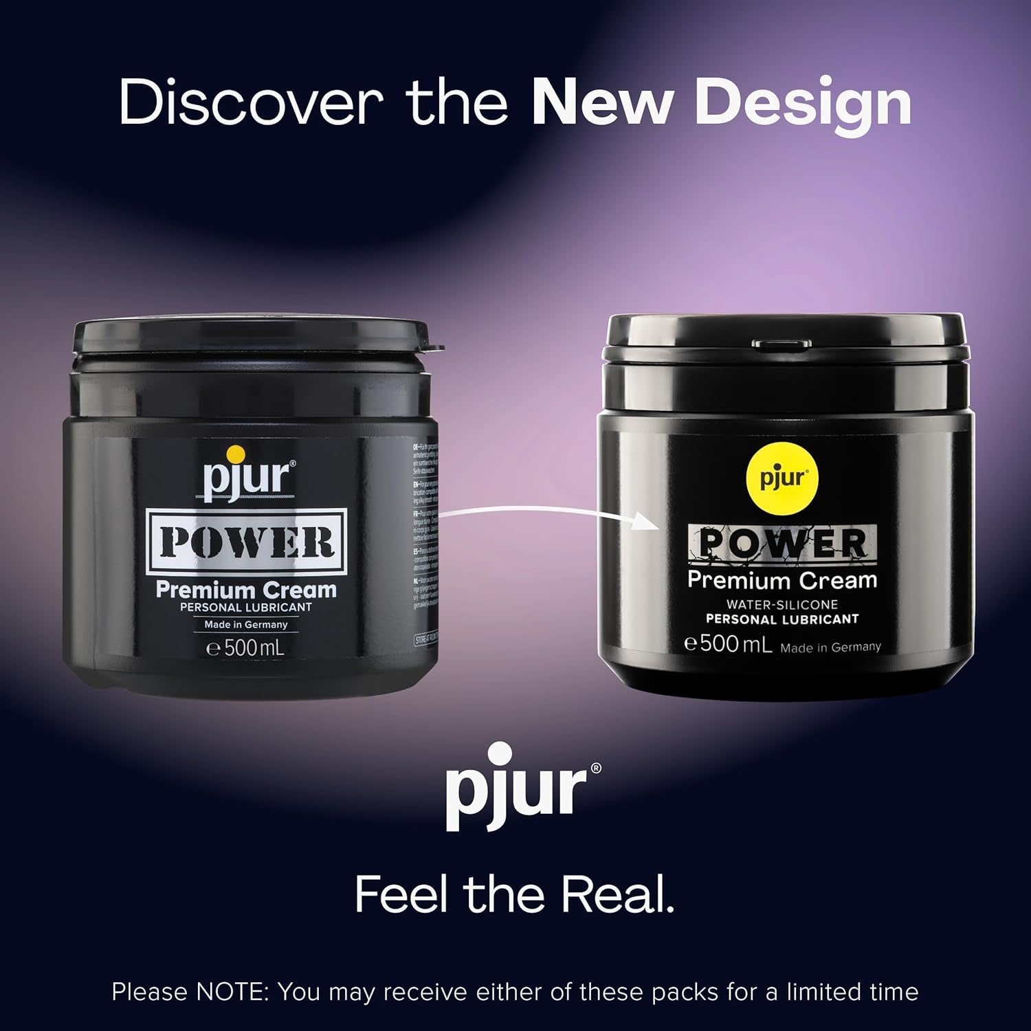 pjur POWER - Lubrifiant pentru fisting cu o formulă cremoasă pentru sex extra intens - potrivit și pentru jucării mari și dildo-uri (500ml)